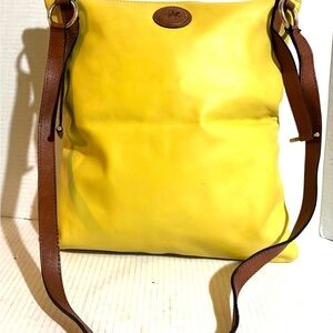 Rossi Caruso Yellow and Brown Crossbody Bag